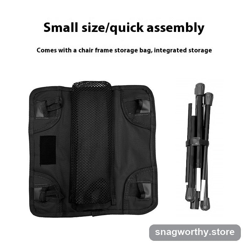 Folding camp chair in outdoor use | Snagworthy.store