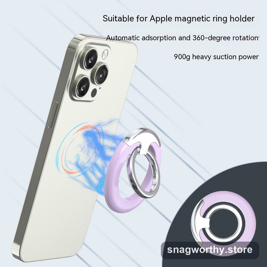 Magnetic foldable phone ring stand on phone | Snagworthy.store