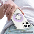 Magnetic phone ring stand folded flat | Snagworthy.store
