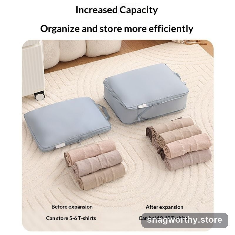 Packing cubes compression zip detail | Snagworthy.store