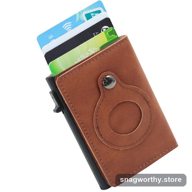RFID-blocking wallet with tracker slot | Snagworthy.store