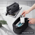 Men's hanging toiletry bag closed | Snagworthy.store