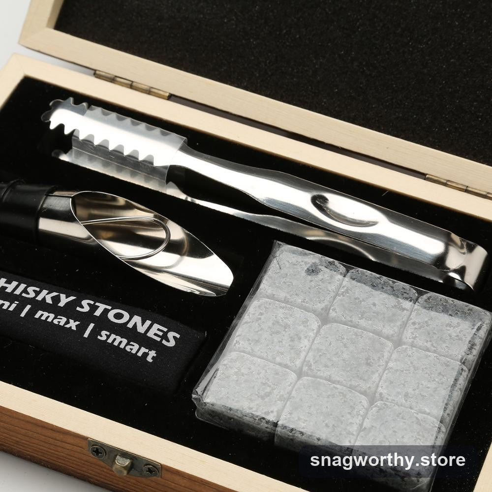 Whiskey stones in glass with drink | Snagworthy.store