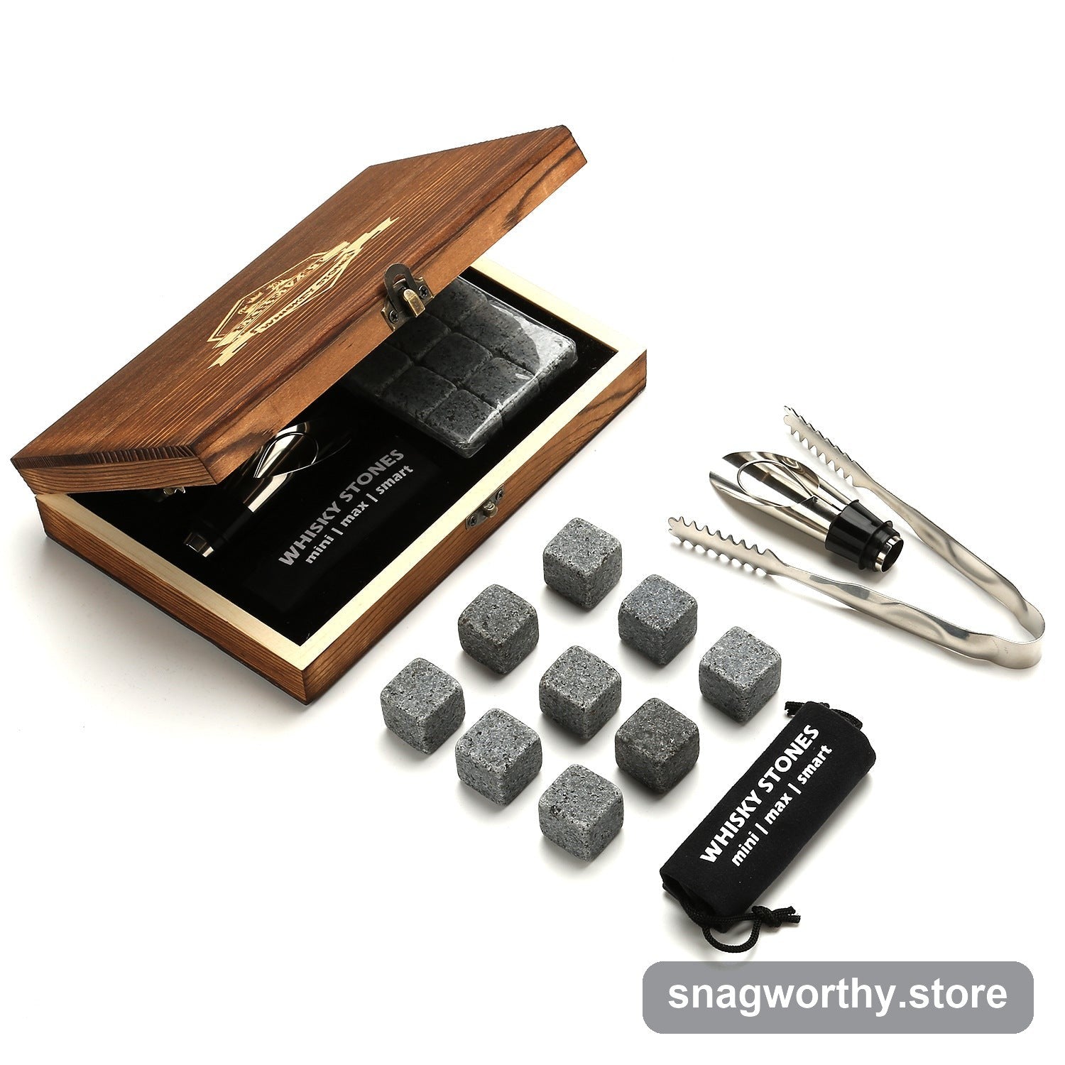 Whiskey stones gift set full contents | Snagworthy.store