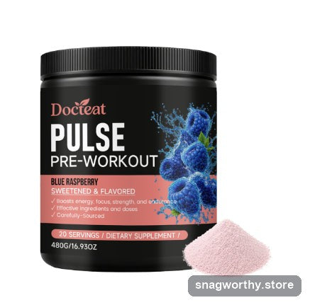 Pre-Workout Energy Powder tub | Snagworthy.store