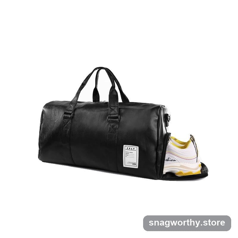 Gym Duffel Bag shoe compartment open | Snagworthy.store