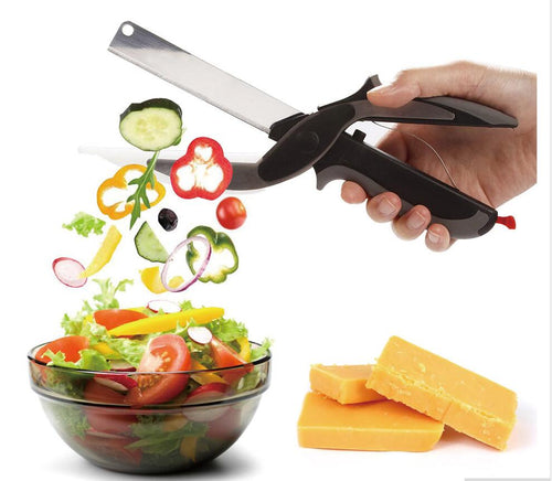 2-in-1 kitchen shears with slicer notch