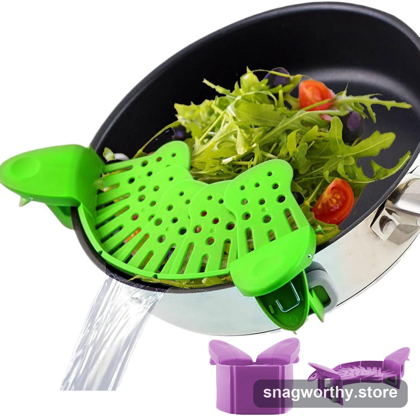 Silicone clip-on pot strainer | Snagworthy.store
