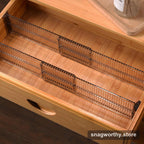 Adjustable spring-loaded drawer divider fitted in a drawer | Snagworthy.store