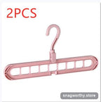Closet with hanger connectors saving rail space | Snagworthy.store