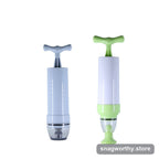 Manual vacuum compression storage bag with clothes | Snagworthy.store