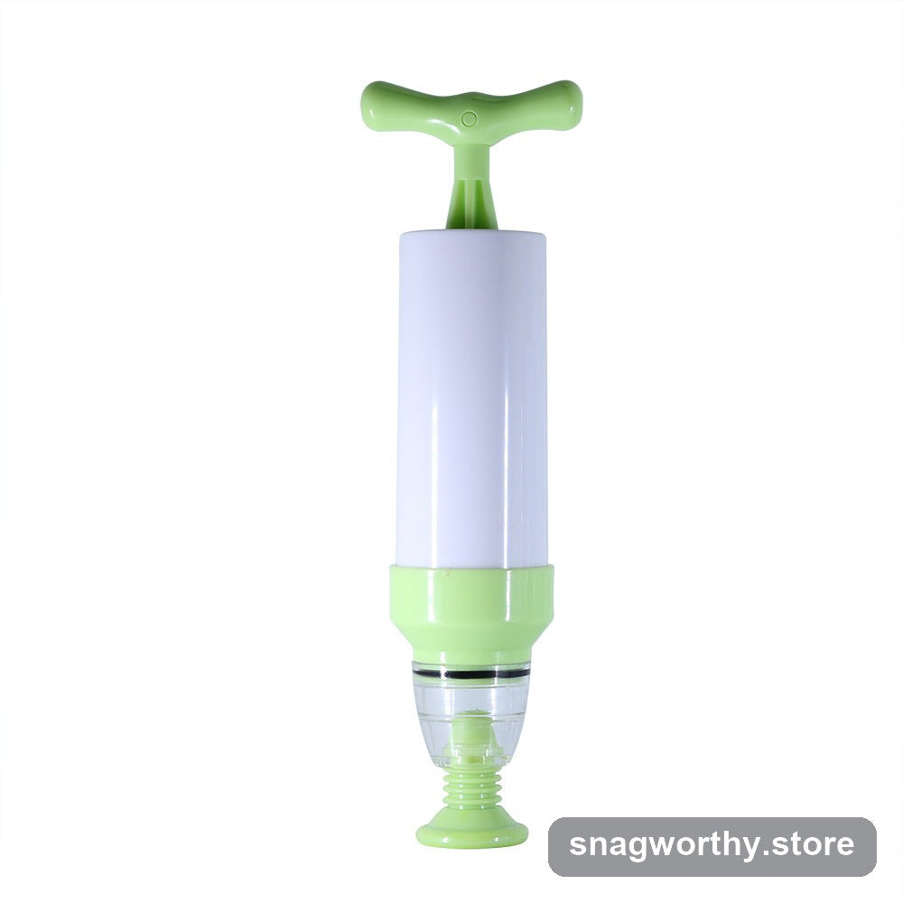 Manual vacuum bag valve close-up | Snagworthy.store
