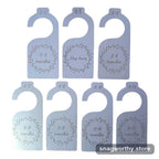 Wooden baby closet divider tags close-up | Snagworthy.store