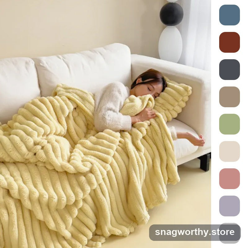 Velvet plush throw blanket on bed | Snagworthy.store