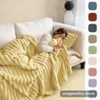 Velvet plush throw blanket on bed | Snagworthy.store
