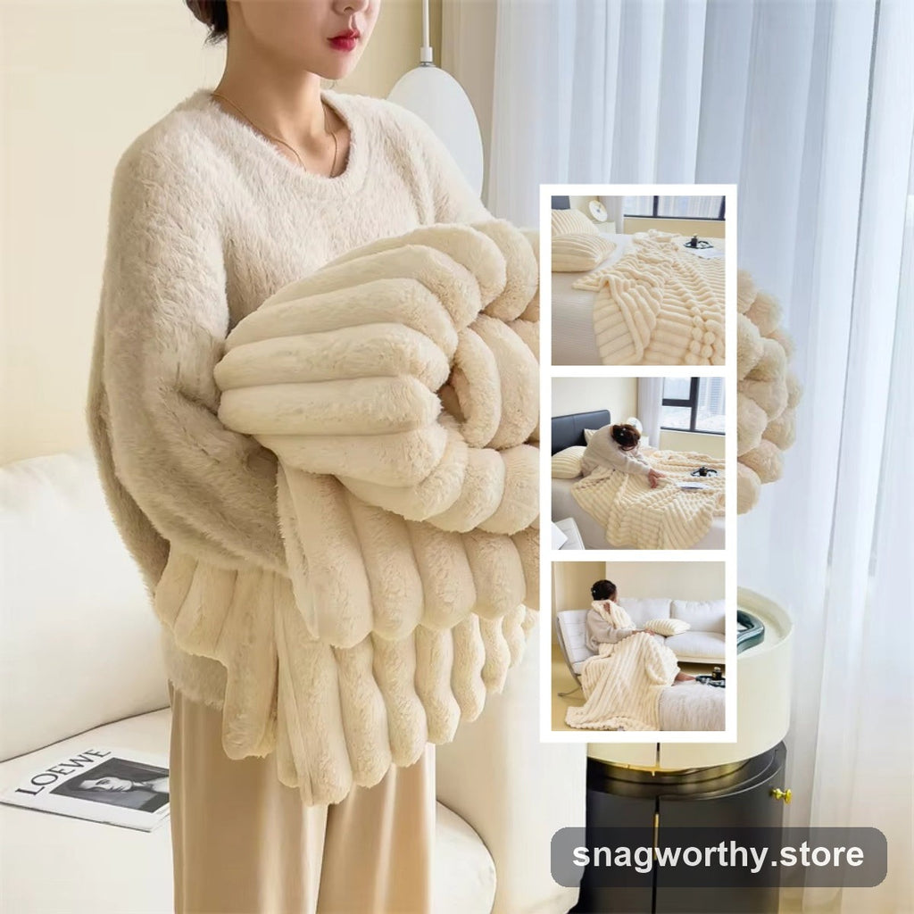 Velvet throw blanket texture close-up | Snagworthy.store