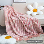 Chunky knit throw tassel detail | Snagworthy.store
