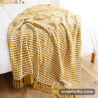 Chunky knit throw texture close-up | Snagworthy.store