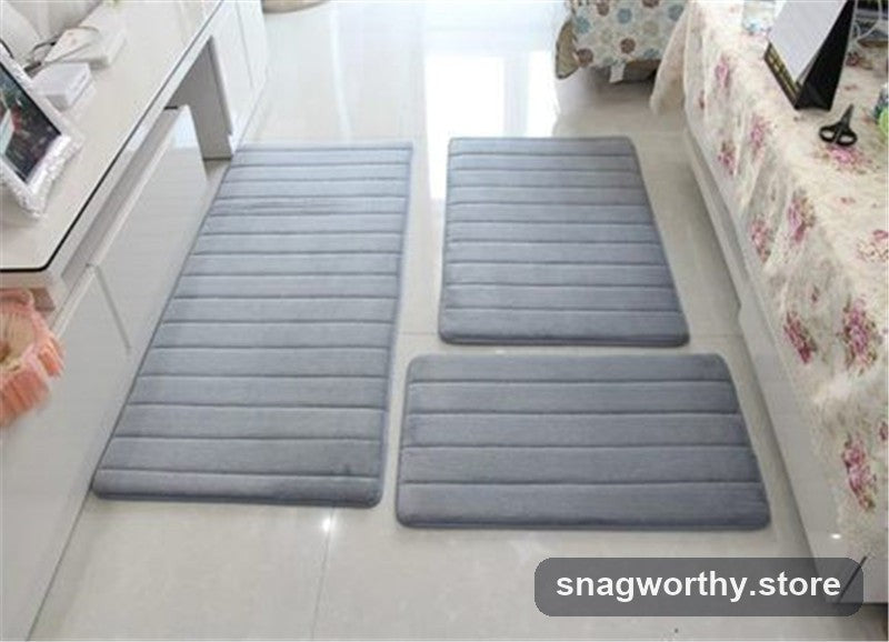 Memory foam bath mat 3 piece set | Snagworthy.store