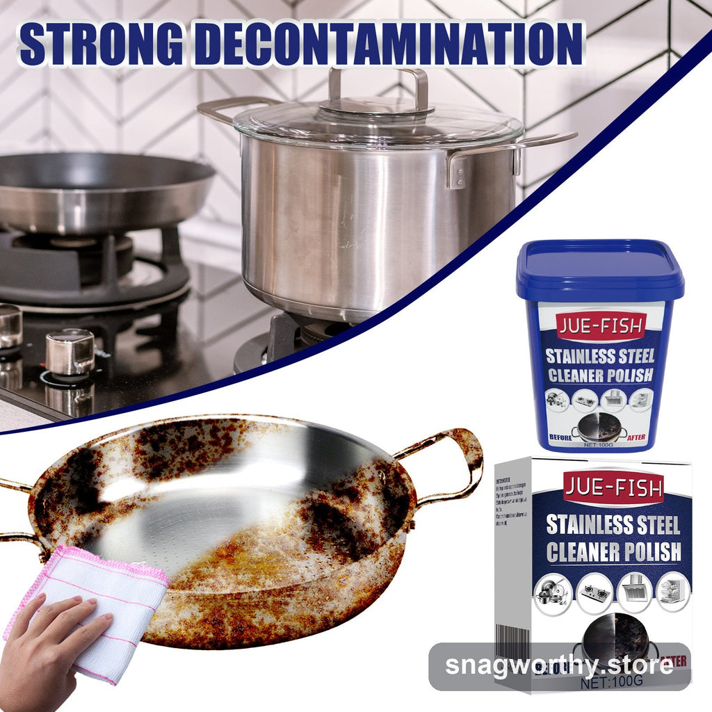 Stainless steel cleaner polish before and after | Snagworthy.store