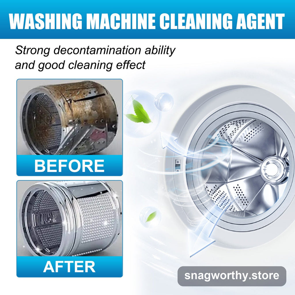 Washing machine cleaning tablets sachet close up | Snagworthy.store