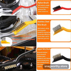 Crevice cleaning brush set in use on window track | Snagworthy.store
