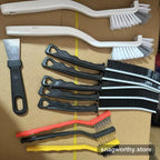 Crevice cleaning brush set close up bristles | Snagworthy.store