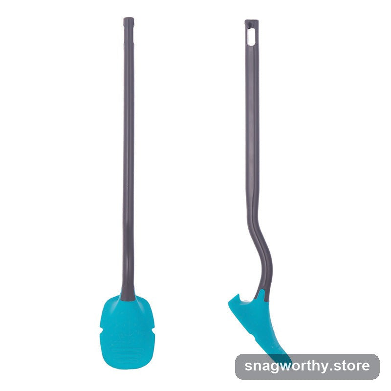 Silicone flex-head toilet brush front and side view | Snagworthy.store