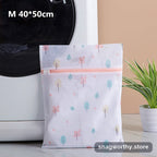 Foldable mesh laundry bag folded flat | Snagworthy.store