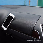 Non-slip silicone dashboard grip mat holding a phone | Snagworthy.store