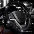 Rhinestone bling steering wheel cover on car wheel | Snagworthy.store