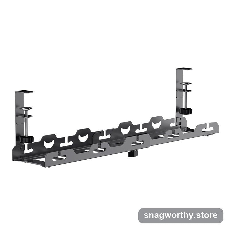 Cable rack holding power strip and cords | Snagworthy.store