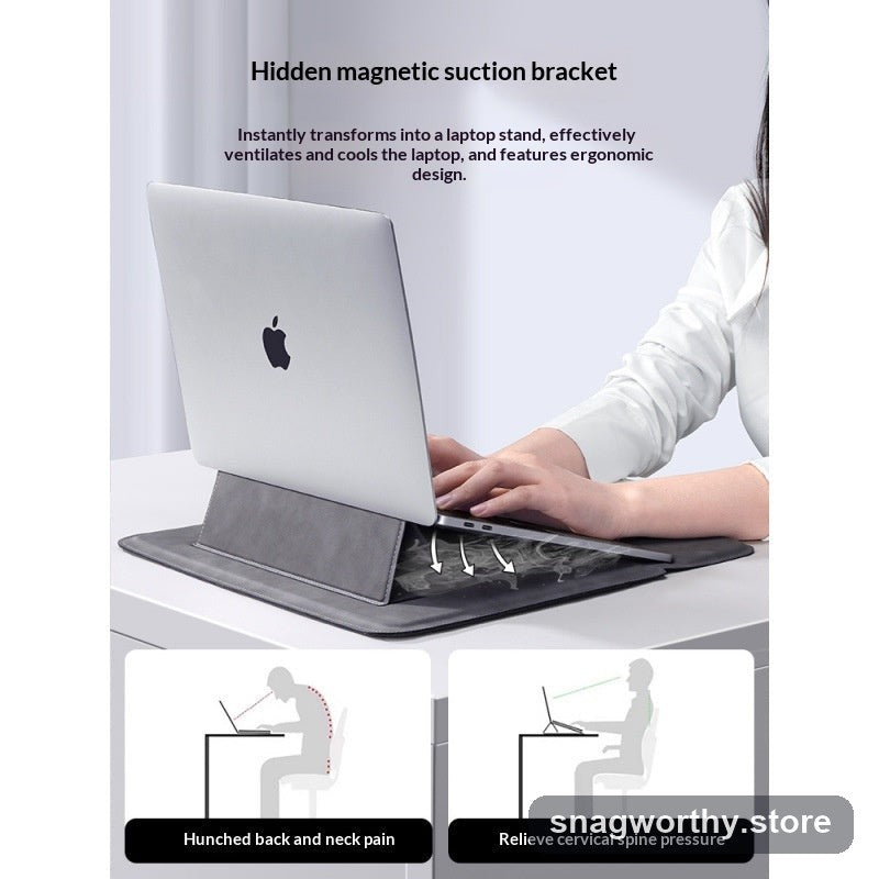 Laptop sleeve closed, flat carry mode | Snagworthy.store