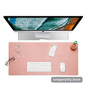 Large leather-look desk mat covering desktop | Snagworthy.store