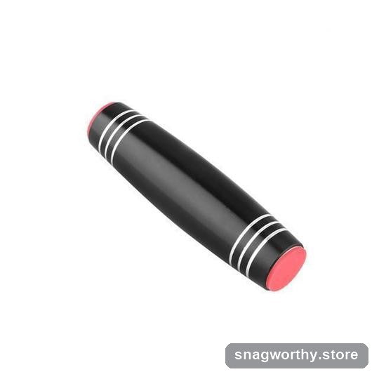 RollCalm Balance Stick in black with red ends | Snagworthy.store