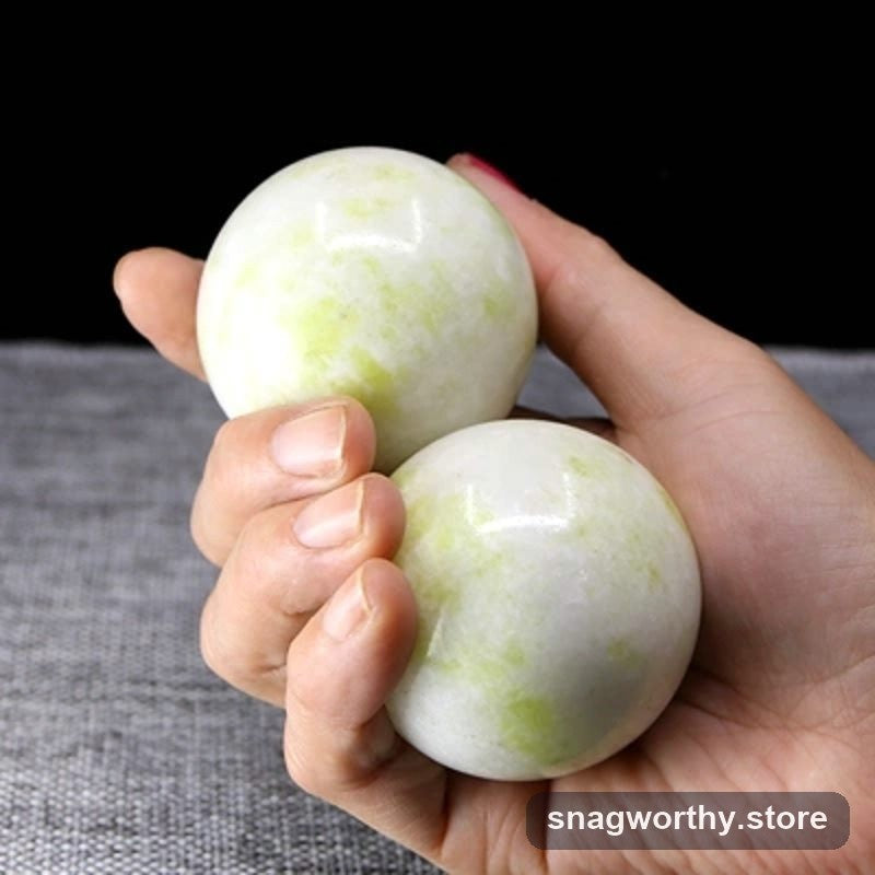 JadeFlow Kneading Balls held in one hand | Snagworthy.store