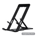 TiltFold aluminium phone stand folded flat, black | Snagworthy.store