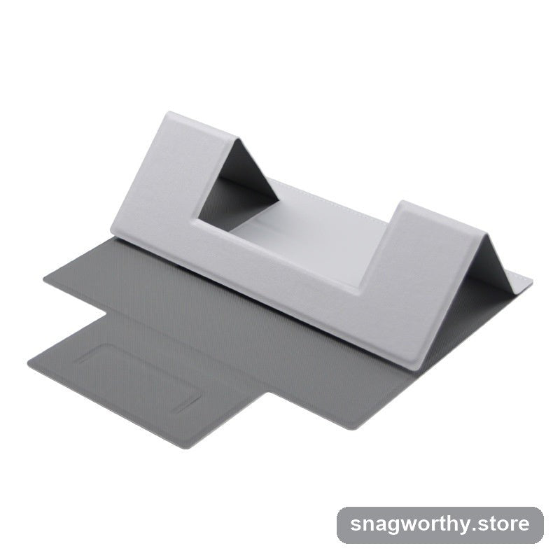 AirFlow folding laptop stand, grey, unfolded | Snagworthy.store