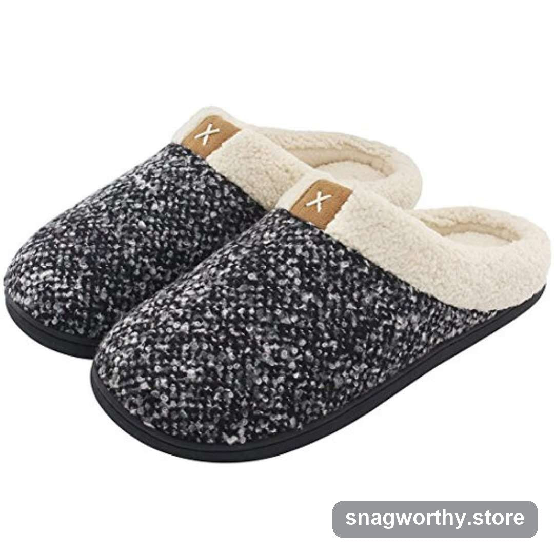 CloudStep memory foam slippers in black, angled view | Snagworthy.store