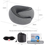 Memory foam neck pillow dimensions with pouch and included eye mask | Snagworthy.store