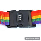 Close-up of the 3-digit combination lock buckle on luggage strap | Snagworthy.store
