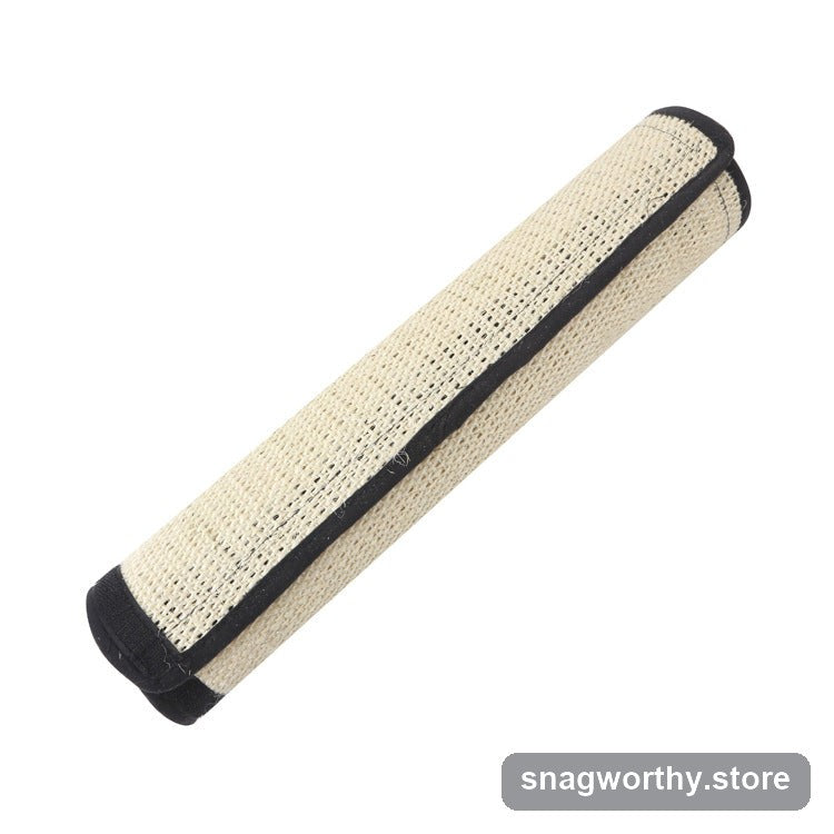 Sisal mat wrapped around furniture leg and laid flat comparison | Snagworthy.store