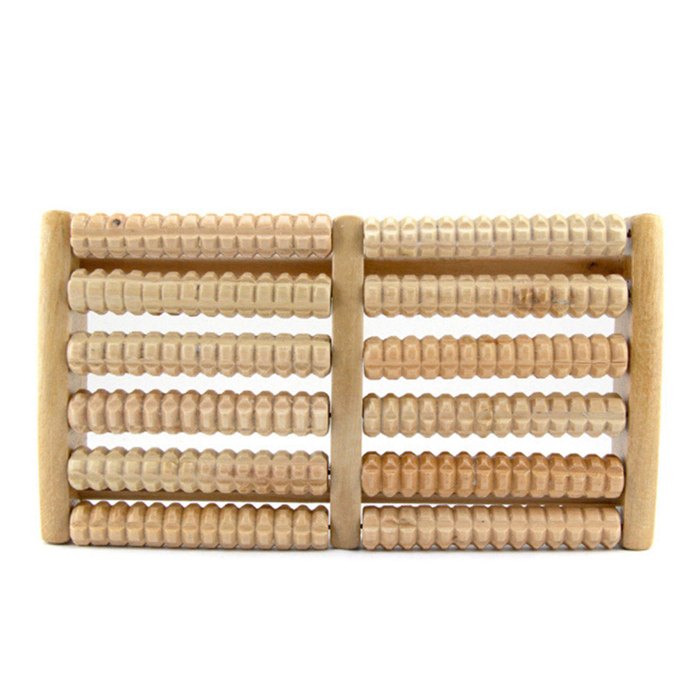 Wooden foot massage roller for tired feet