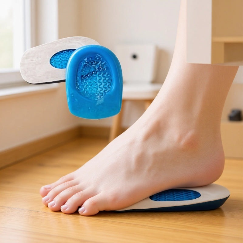 Silicone gel heel cushion pair for shoes