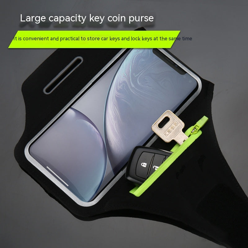 Running phone armband with key pocket
