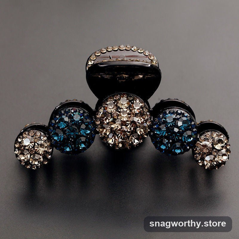 GlimmerGrab Rhinestone Hair Claw Clip blue | Snagworthy.store