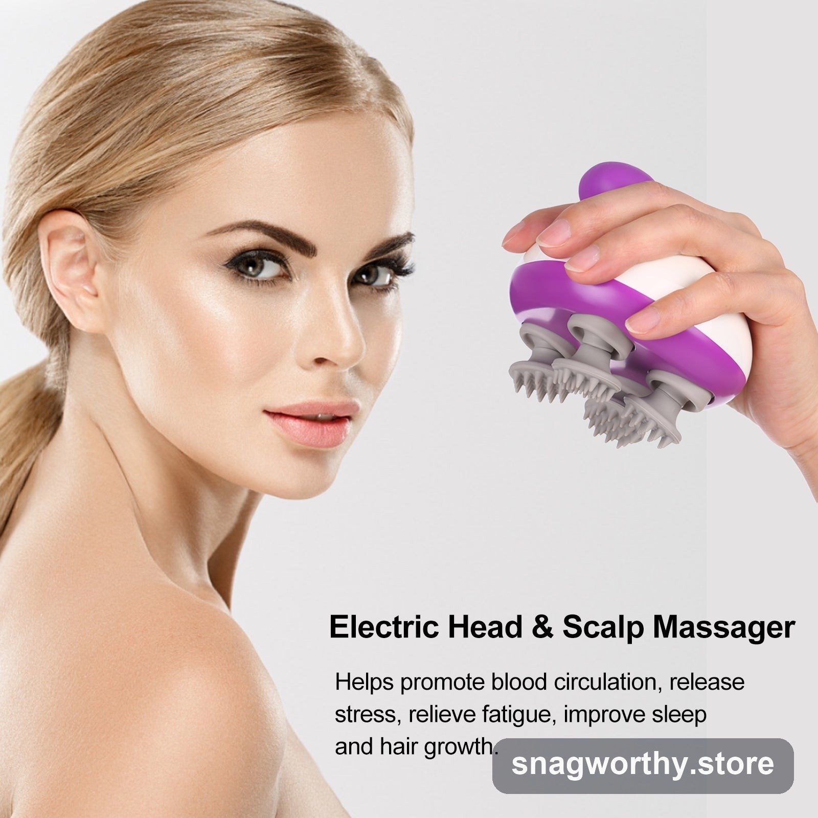Vibrating silicone scalp massager