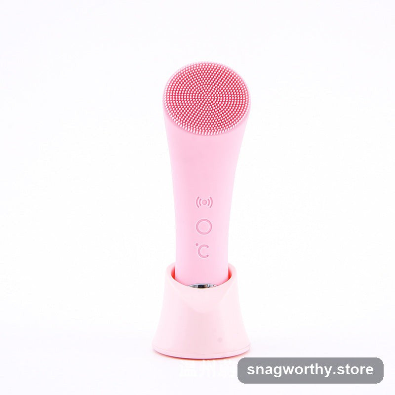 Sonic silicone facial cleansing brush