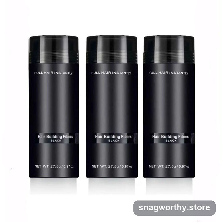 DenseFill hair building fiber powder bottle black