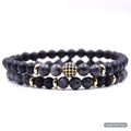 StoneStack bracelet set black stone